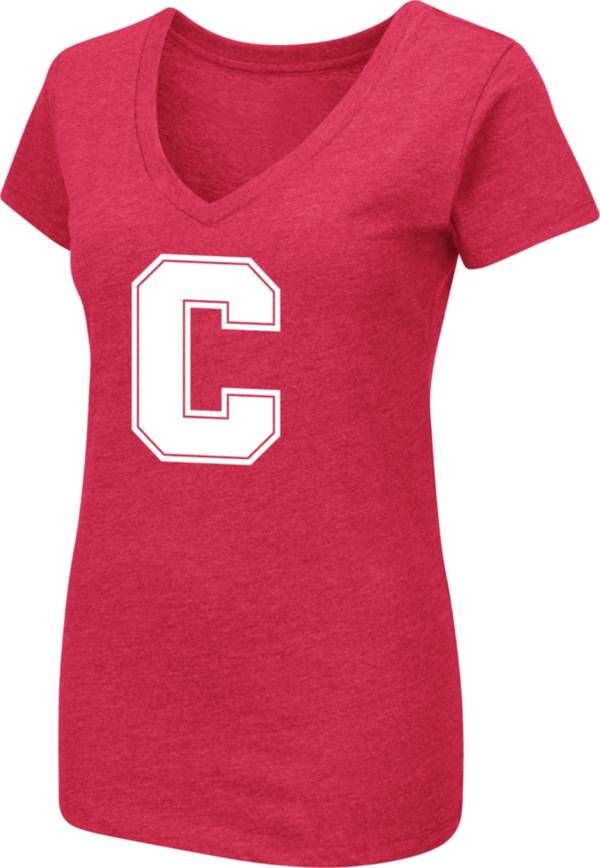 Colosseum Women's Cornell Big Red Carnelian Dual Blend V-Neck T-Shirt