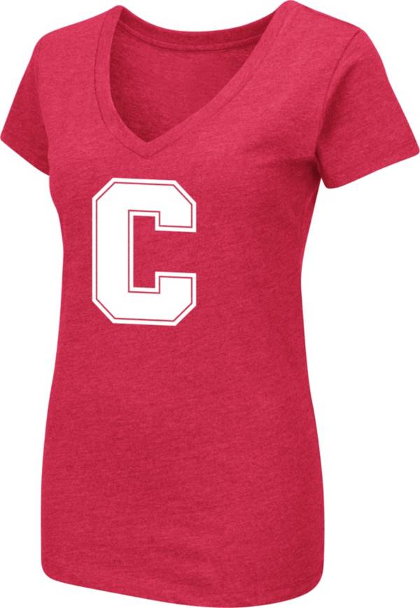 Colosseum Women's Cornell Big Red Carnelian Dual Blend V-Neck T-Shirt product image