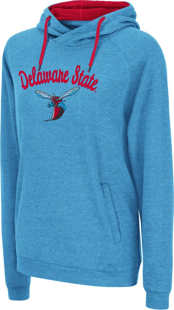 Colosseum Women's Delaware State Hornets Columbia Blue Pullover Hoodie