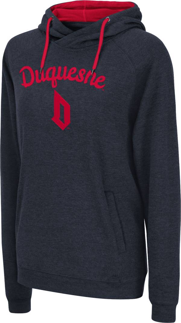 Colosseum Women's Duquesne Dukes Blue Pullover Hoodie