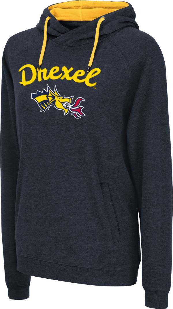 Colosseum Women's Drexel Dragons Blue Funnel Pullover Hoodie