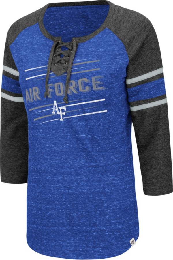 Colosseum Women's Air Force Falcons Blue Pasadena ¾ Sleeve T-Shirt