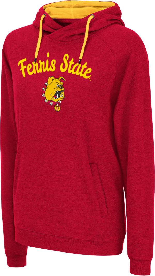 Colosseum Women's Ferris State Bulldogs Crimson Funnel Pullover Hoodie