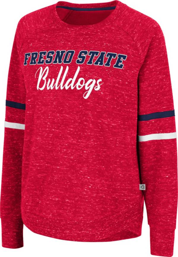 Colosseum Women's Fresno State Bulldogs Cardinal Beach Break Pullover Sweatshirt