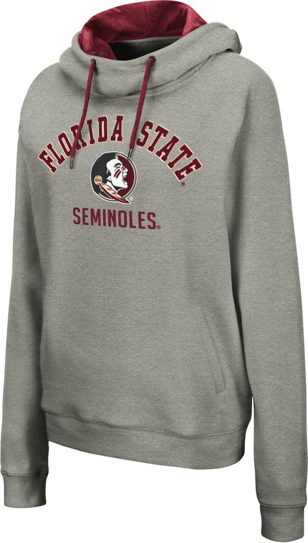 Colosseum Women's Florida State Seminoles Grey Funnel Pullover Hoodie