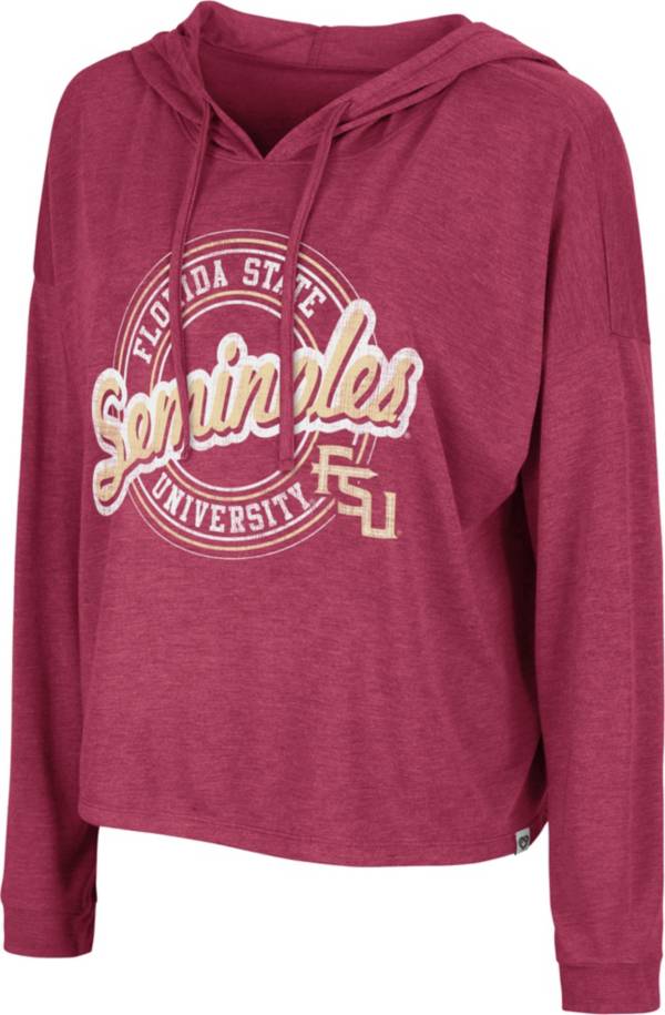 Colosseum Women's Florida State Seminoles Garnet Cody Meet & Greet Hooded Long Sleeve T-Shirt