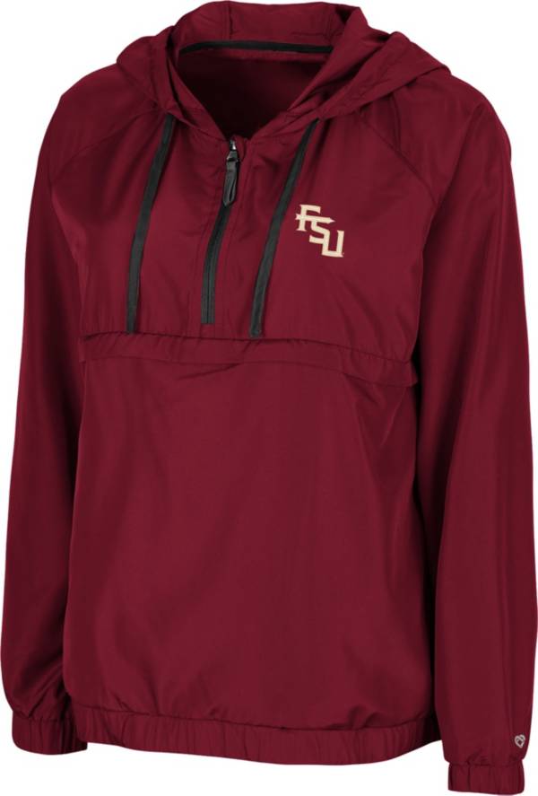 Colosseum Women's Florida State Seminoles Garnet Doodling Packable Quarter-Zip Anorak