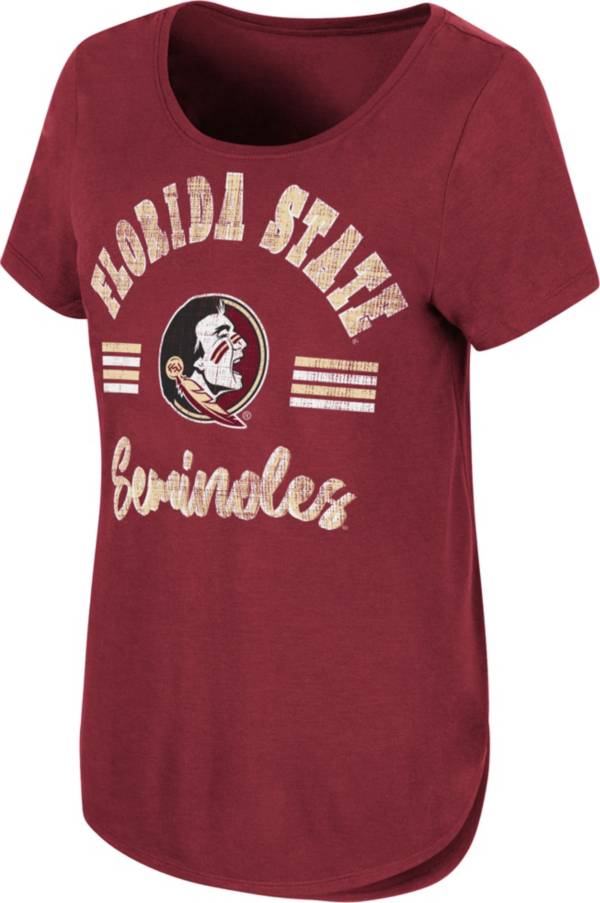 Colosseum Women's Florida State Seminoles Garnet Shaka Scoop-Neck T-Shirt