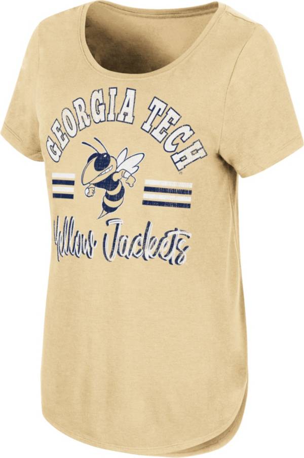 Colosseum Women's Georgia Tech Yellow Jackets Gold Shaka Scoop-Neck T-Shirt