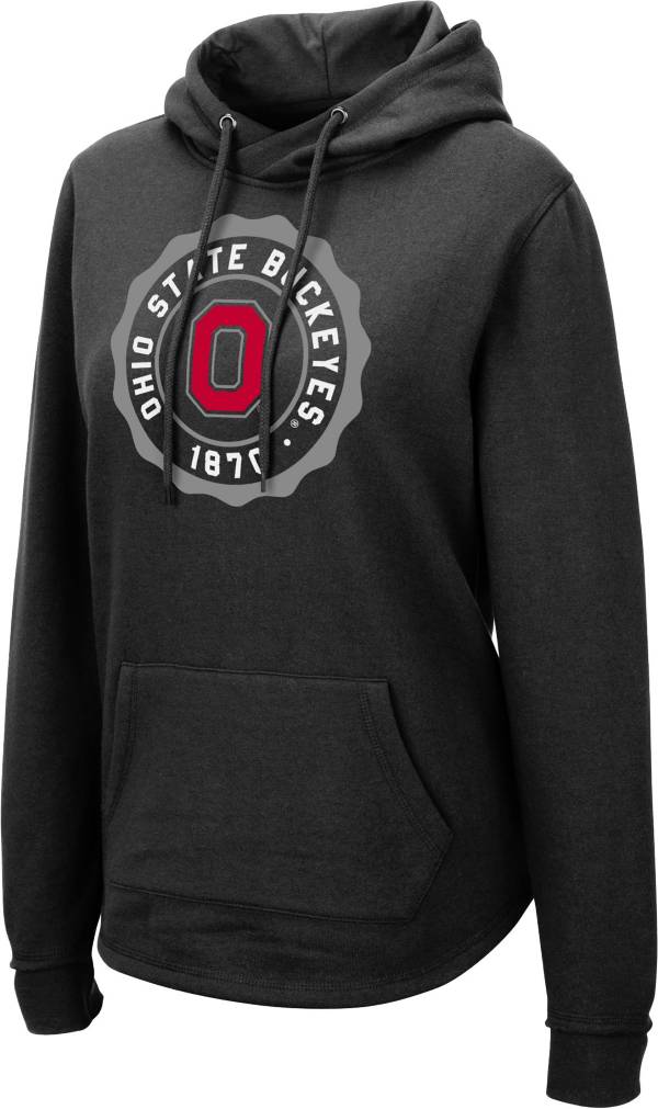 Colosseum Women's Ohio State Buckeyes Black Cross Pullover Hoodie