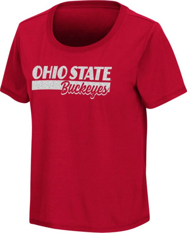 Colosseum Women's Ohio State Buckeyes Scarlet Regina Scoop-Neck T-Shirt