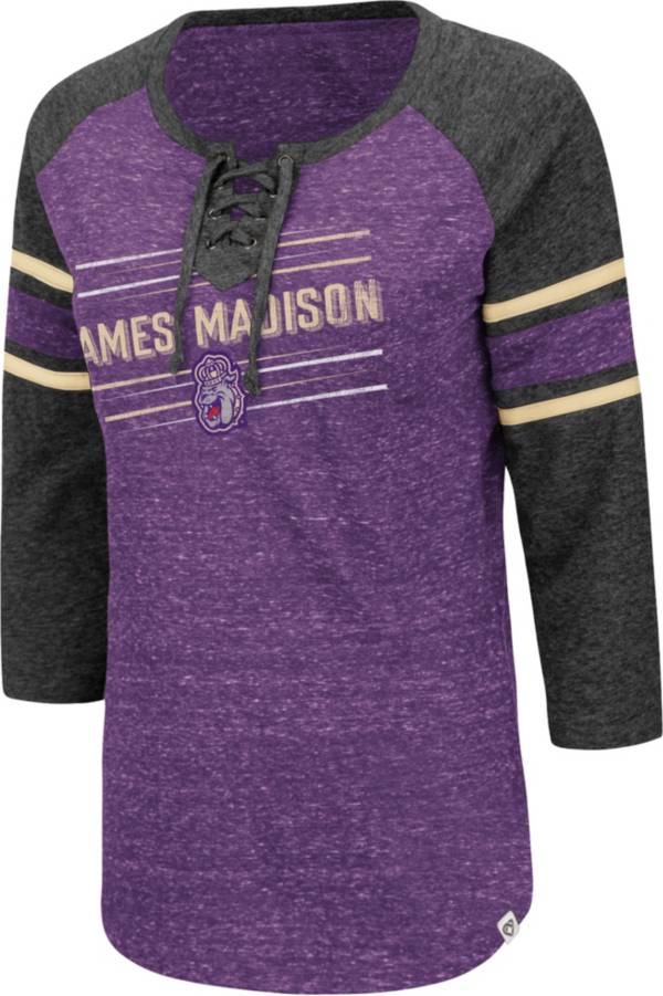 Colosseum Women's James Madison Dukes Purple Pasadena ¾ Sleeve T-Shirt