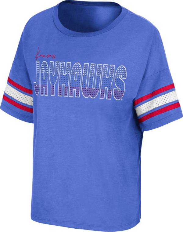 Colosseum Women's Kansas Jayhawks Blue Janis T-Shirt