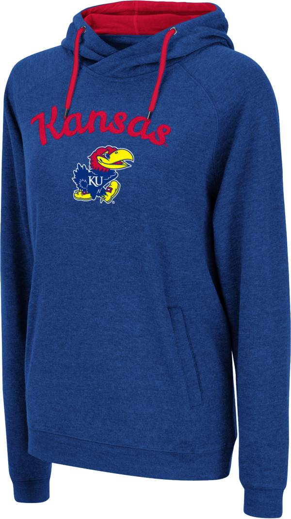 Colosseum Women's Kansas Jayhawks Blue Pullover Hoodie