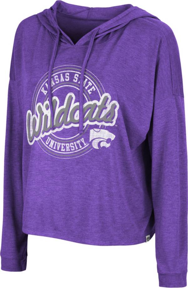 Colosseum Women's Kansas State Wildcats Purple Cody Meet & Greet Hooded Long Sleeve T-Shirt