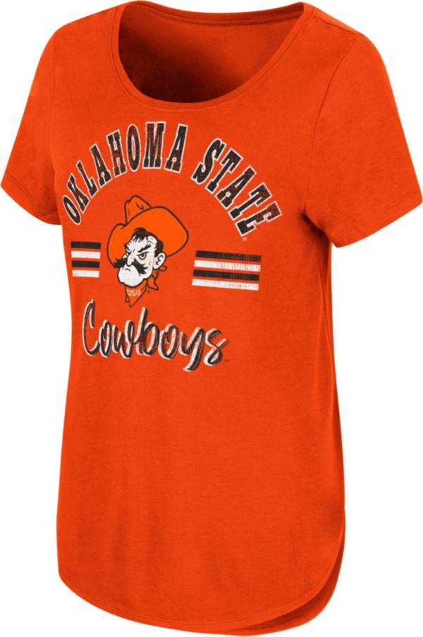 Colosseum Women's Oklahoma State Cowboys Orange Shaka Scoop-Neck T-Shirt