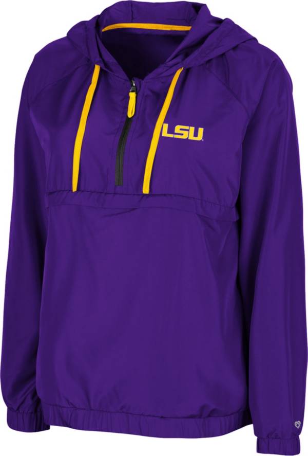 Colosseum Women's LSU Tigers Purple Doodling Packable Quarter-Zip Anorak