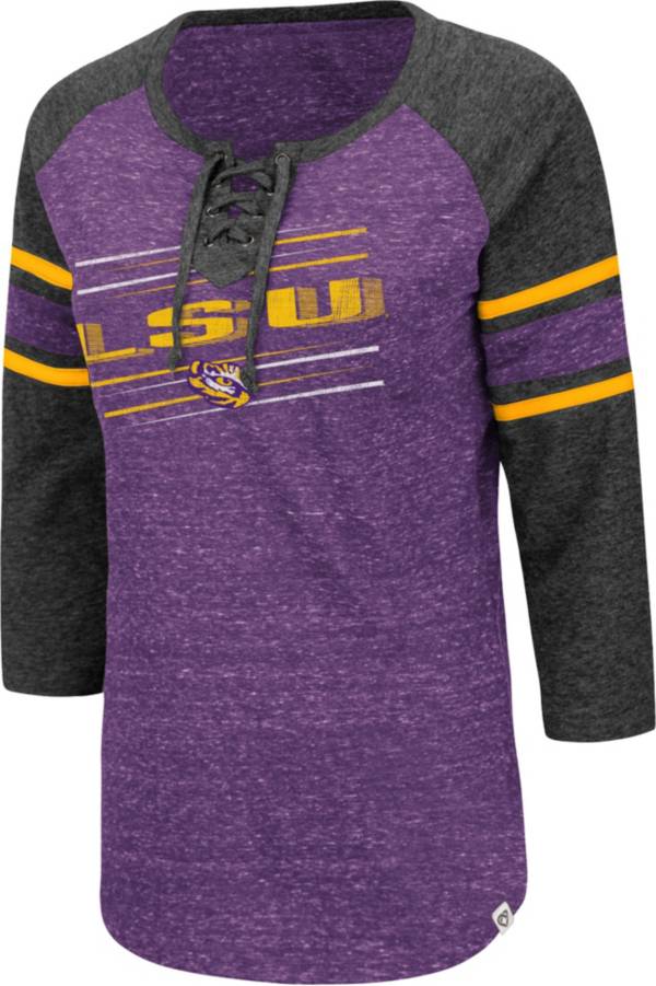 Colosseum Women's LSU Tigers Purple Pasadena ¾ Sleeve T-Shirt