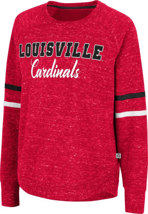 Colosseum Women's Louisville Cardinals Cardinal Red Beach Break Pullover Sweatshirt