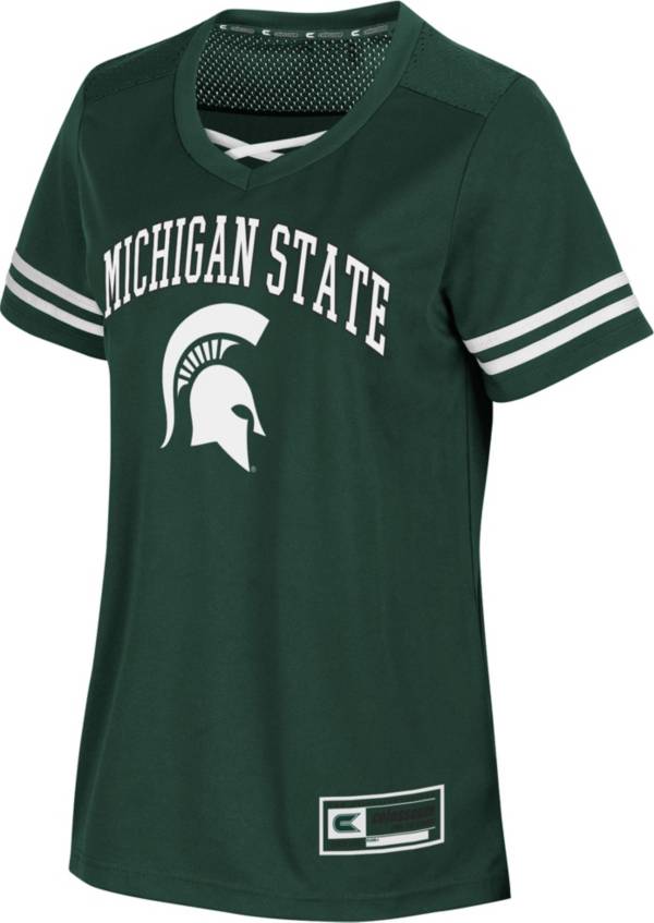 Colosseum Women's Michigan State Spartans Green Jersey T-Shirt