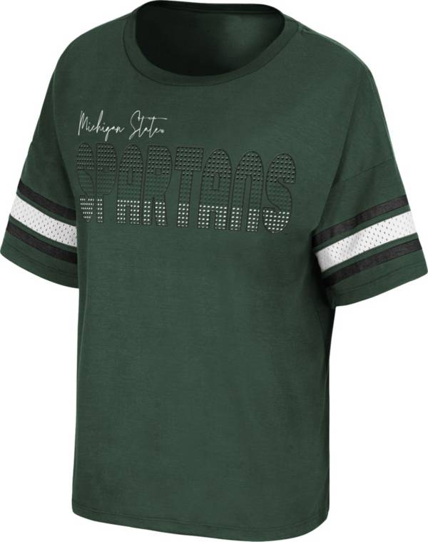 Colosseum Women's Michigan State Spartans Green Janis T-Shirt