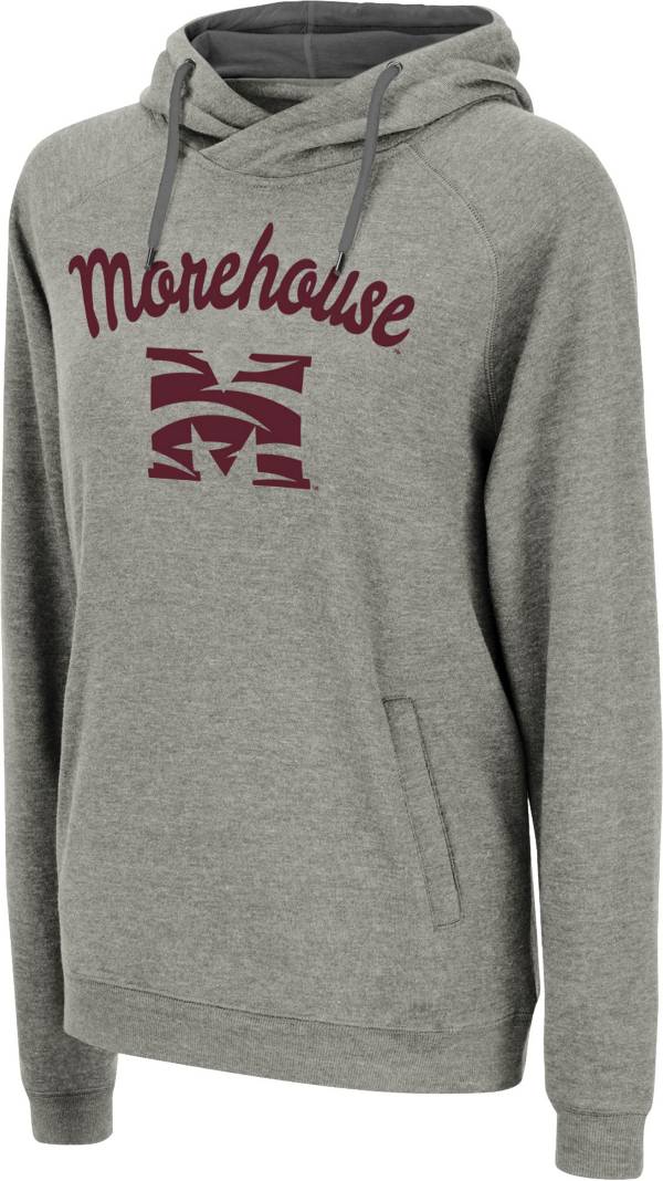 Colosseum Women's Morehouse College Maroon Tigers Grey Pullover Hoodie