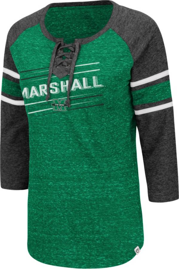 Colosseum Women's Marshall Thundering Herd Green Pasadena ¾ Sleeve T-Shirt