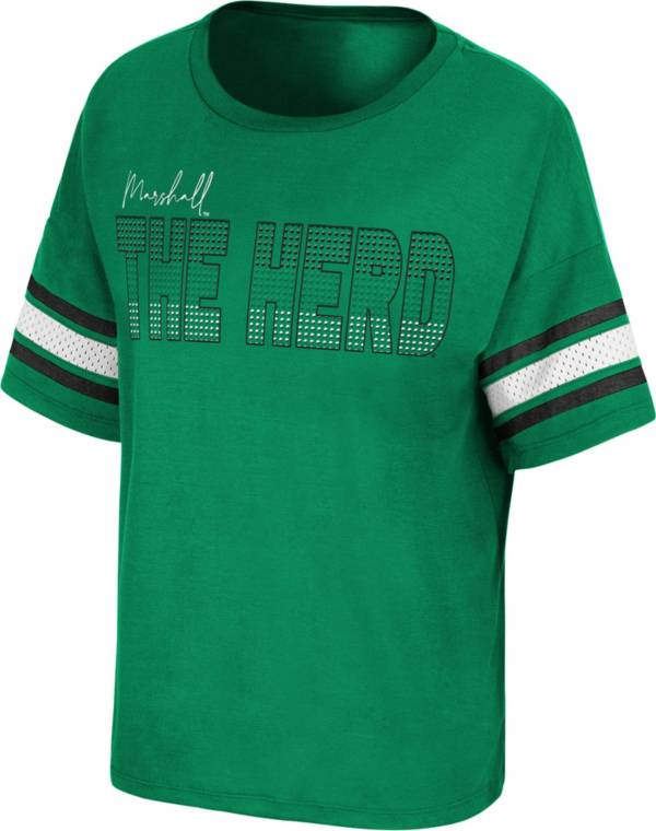 Colosseum Women's Marshall Thundering Herd Green Janis T-Shirt