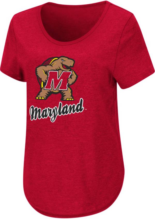Colosseum Women's Maryland Terrapins Red T-Shirt