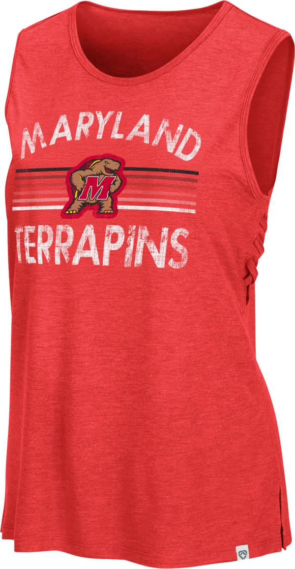 Colosseum Women's Maryland Terrapins Red Coach Carr Tank Top