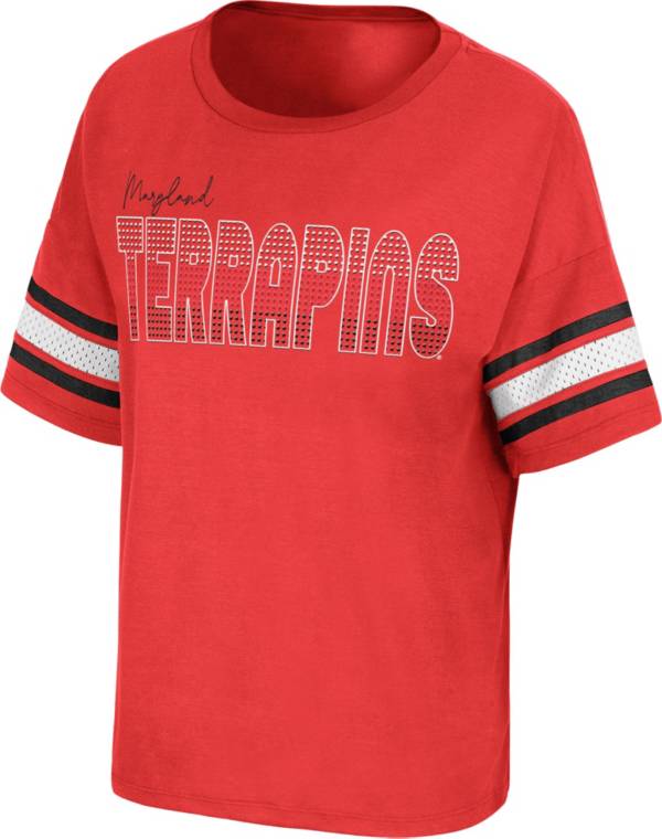 Colosseum Women's Maryland Terrapins Red Janis T-Shirt