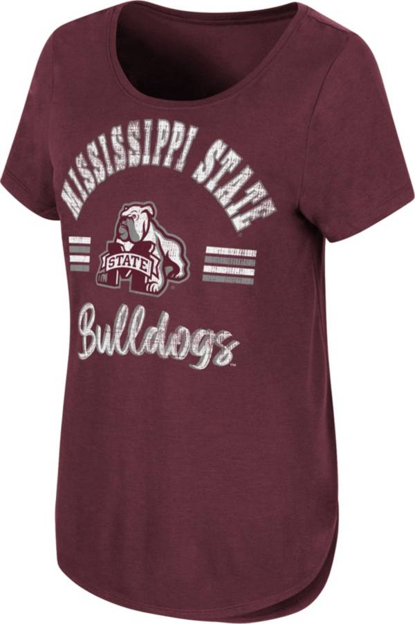 Colosseum Women's Mississippi State Bulldogs Maroon Shaka Scoop-Neck T-Shirt