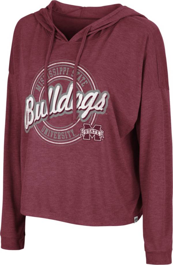 Colosseum Women's Mississippi State Bulldogs Maroon Cody Meet & Greet Hooded Long Sleeve T-Shirt