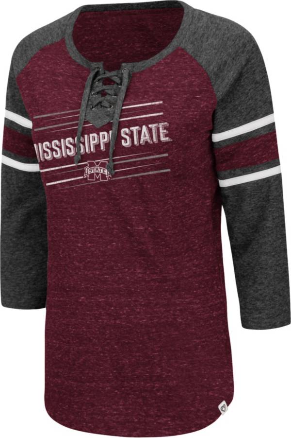 Colosseum Women's Mississippi State Bulldogs Maroon Pasadena ¾ Sleeve T-Shirt