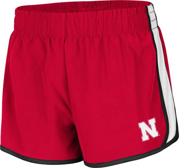 Colosseum Women's Nebraska Cornhuskers Scarlet The Plastics Woven Shorts