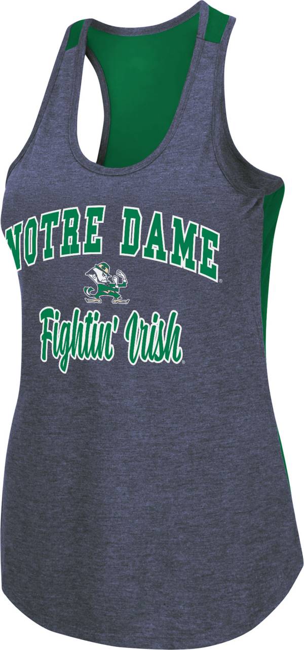 Colosseum Women's Notre Dame Fighting Irish Navy Mary Racerback Tank Top