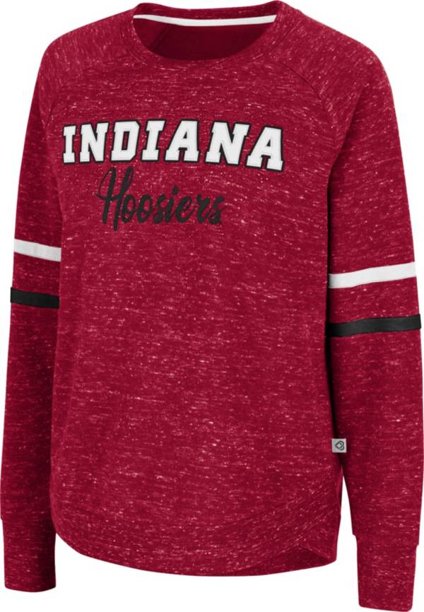 Colosseum Women's Indiana Hoosiers Crimson Beach Break Pullover Sweatshirt