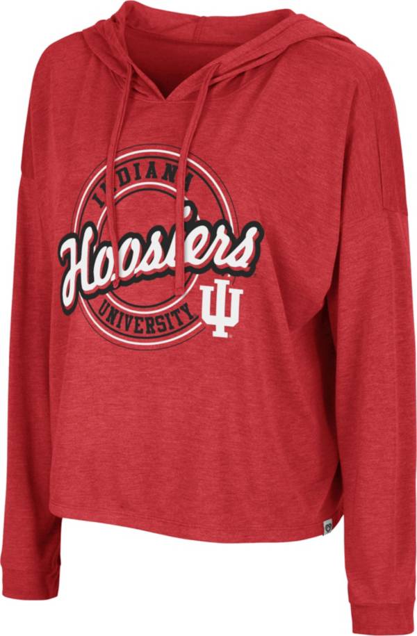 Colosseum Women's Indiana Hoosiers Crimson Cody Meet & Greet Hooded Long Sleeve T-Shirt product image