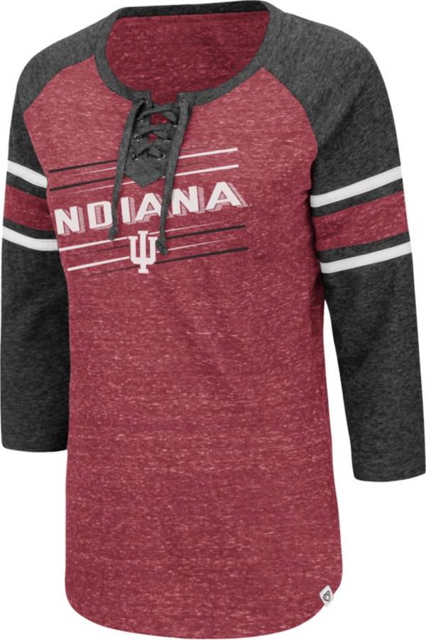 Colosseum Women's Indiana Hoosiers Crimson Pasadena ¾ Sleeve T-Shirt