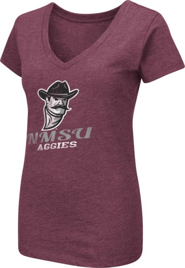 Colosseum Women's New Mexico State Aggies Crimson Dual Blend V-Neck T-Shirt