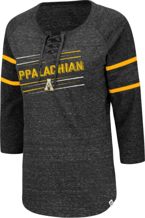 Colosseum Women's Appalachian State Mountaineers Black Pasadena ¾ Sleeve T-Shirt