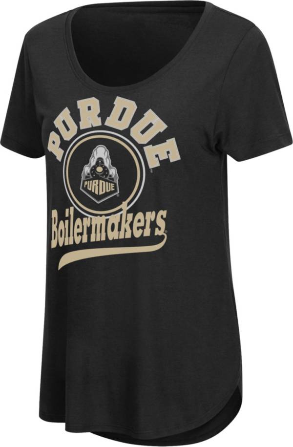 Colosseum Women's Purdue Boilermakers Black Scoop-Neck T-Shirt