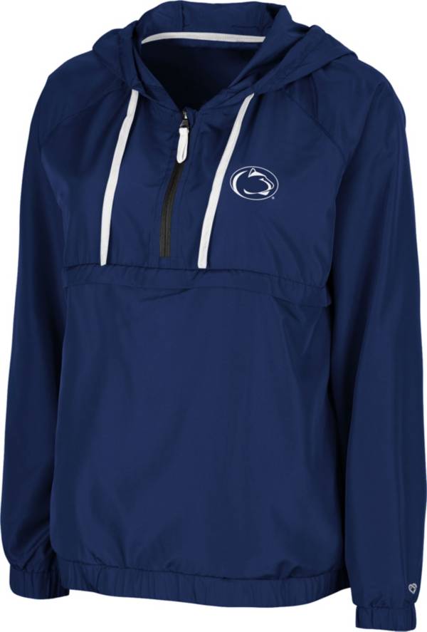 Colosseum Women's Penn State Nittany Lions Blue Doodling Packable Quarter-Zip Anorak