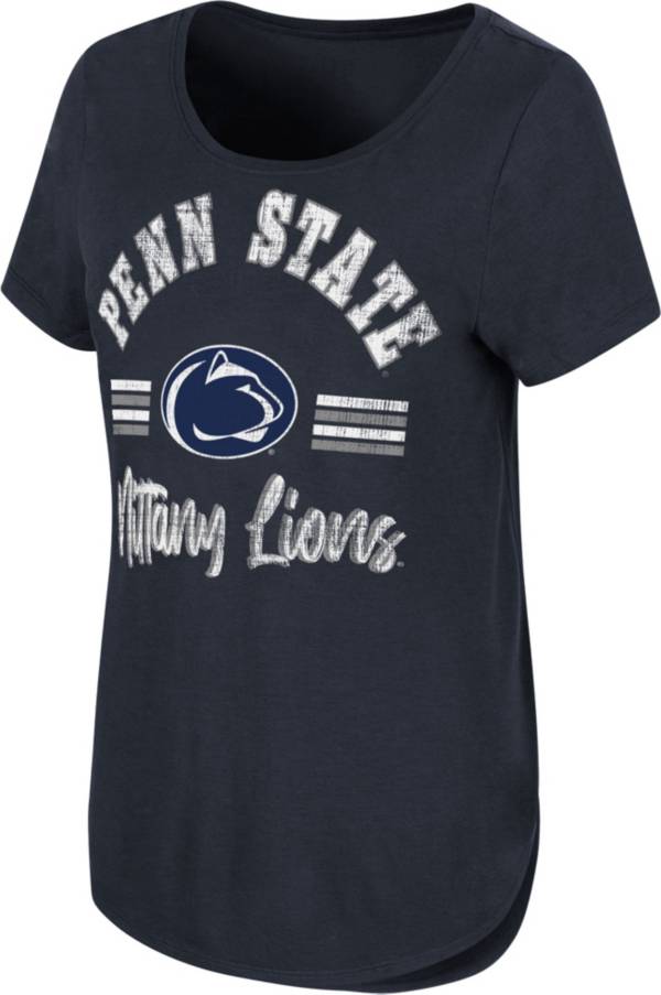 Colosseum Women's Penn State Nittany Lions Blue Shaka Scoop-Neck T-Shirt