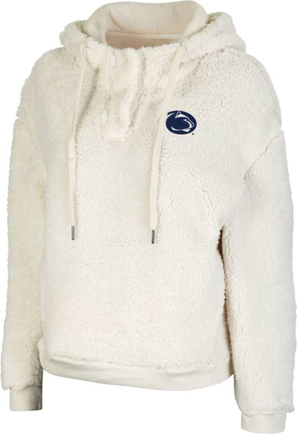 Colosseum Women's Penn State Nittany Lions White Snap! Sherpa Henley Pullover Hoodie product image