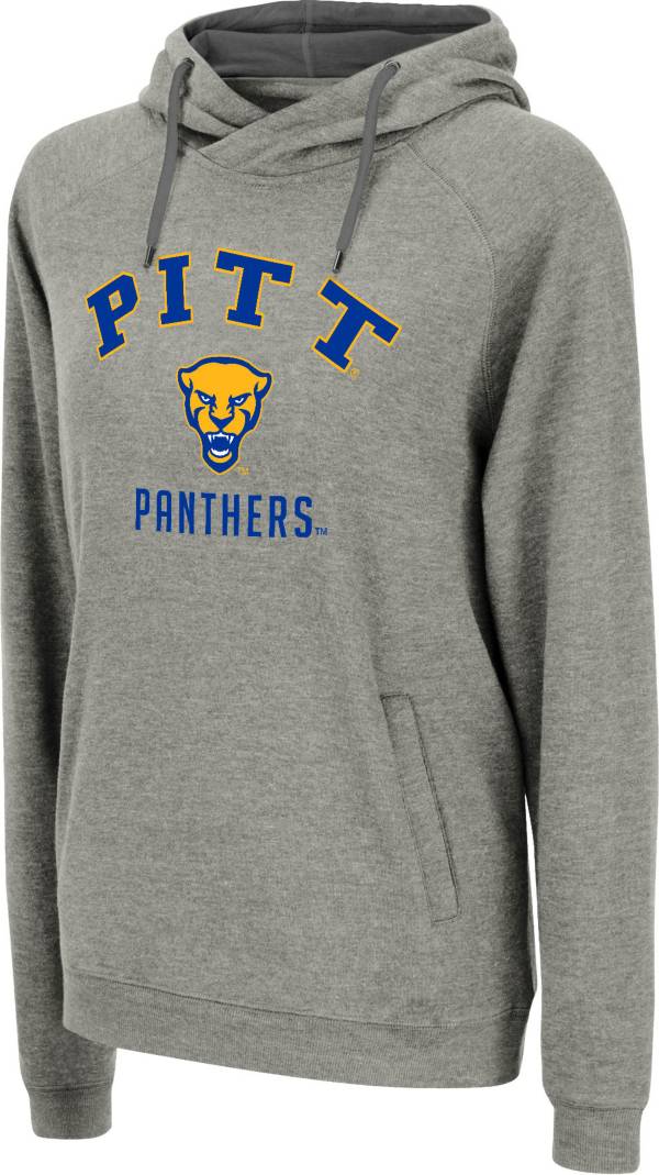 Colosseum Women's Pitt Panthers Grey Pullover Hoodie