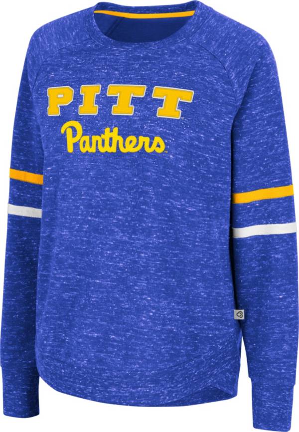 Colosseum Women's Pitt Panthers Blue Beach Break Pullover Sweatshirt