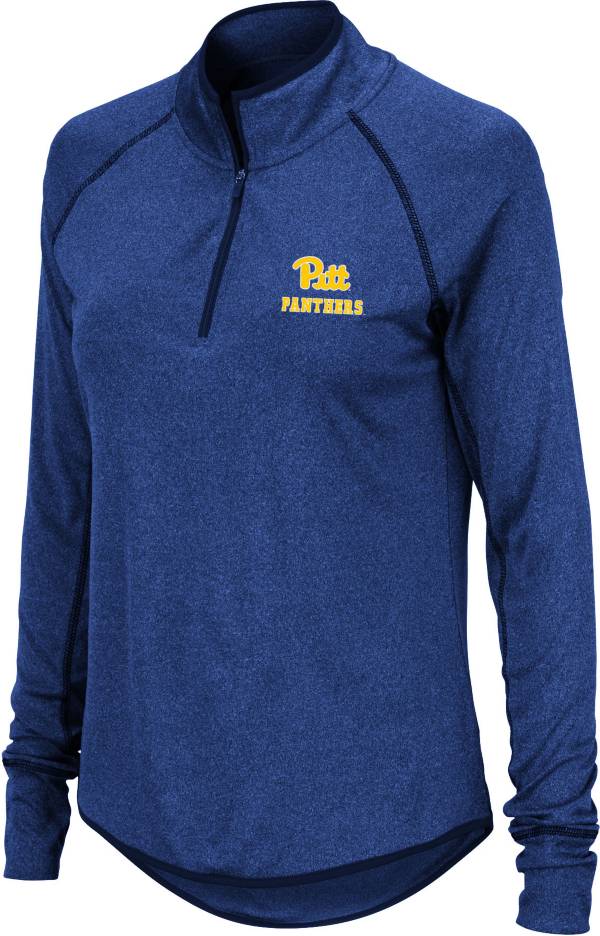 Colosseum Women's Pitt Panthers Blue Stingray Quarter-Zip Shirt