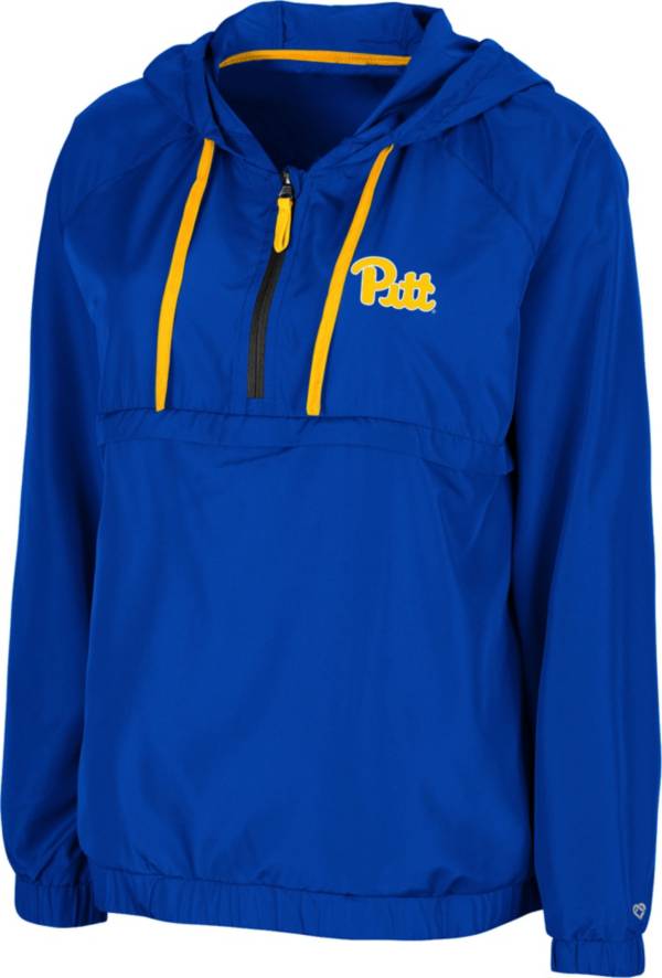 Colosseum Women's Pitt Panthers Blue Doodling Packable Quarter-Zip Anorak