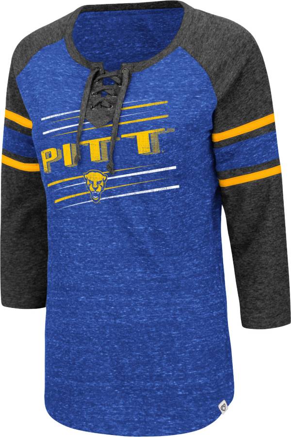 Colosseum Women's Pitt Panthers Blue Pasadena ¾ Sleeve T-Shirt